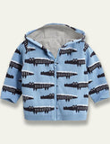 Blue Crocodile Hooded Jacket - Bebehanna