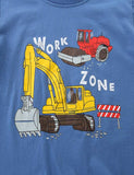 Blue Excavator Print T-shirt - Bebehanna