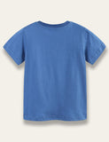 Blue Excavator Print T-shirt - Bebehanna