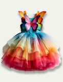 Butterfly Appliqué Tulle Party Dress - Bebehanna