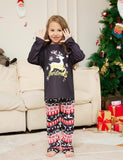 Christmas Cartoon Elk Letter Printed Family Matchting Pajamas - Mini Taylor