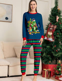 Christmas Cartoon Tyrannosaurus Printed Family Matchting Pajamas - Mini Taylor