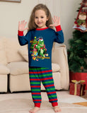 Christmas Cartoon Tyrannosaurus Printed Family Matchting Pajamas - Mini Taylor