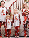 Christmas Elk Plaid Printed Family Matching Pajamas