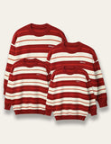 Christmas Red Stripes Family Matching Sweater