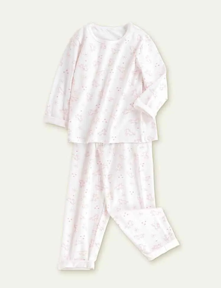 Cute Cartoon Printed Long-Sleeved Cotton pajamas - Mini Taylor