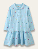 Cute Ice Cream Print Long Sleeve Dress - Bebehanna