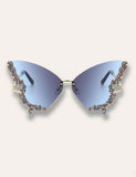 Diamond Butterfly Rimless Sunglasses - Bebehanna