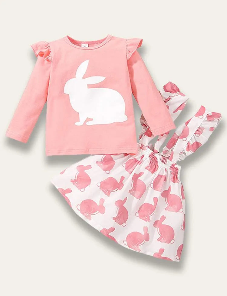 Easter Bunny Top + Suspender Skirt Set - Mini Taylor