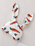 Easter Carrot Printed Romper+Bunny Hat - Bebehanna