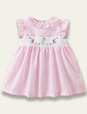 Easter Cute Embroidered Bunny Dress - Bebehanna