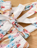Easter Solid Color T-Shirt+Bunny Printed Strap Dress - Bebehanna