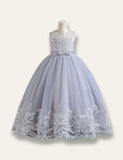 Elegant Princess Floral Tulle Party Dress - Bebehanna