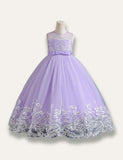 Elegant Princess Floral Tulle Party Dress - Bebehanna