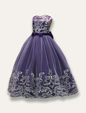 Elegant Princess Floral Tulle Party Dress - Bebehanna