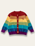 Family Matching Rainbow Striped Cardigan - Bebehanna