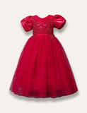 Floral Elegant Princess Party Tulle Dress - Bebehanna