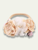 Floral Pearl Tulle Headband - Bebehanna