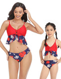 Floral Ruffled Family Matching Swim Suit - Bebehanna