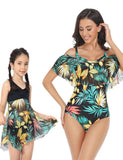 Flower Printed Tulle Family Matching Swim Suit - Bebehanna