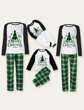 Green Plaid Christmas Tree Printed Family Matching Pajamas - Mini Taylor