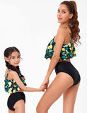 Lemon Printed Ruffled Family Matching Swim Suit - Bebehanna