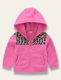 Leopard Patchwork Polar Fleece Coat - Bebehanna