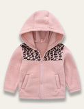 Leopard Patchwork Polar Fleece Coat - Bebehanna