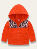 Leopard Patchwork Polar Fleece Coat - Bebehanna