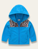 Leopard Patchwork Polar Fleece Coat - Bebehanna