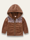 Leopard Patchwork Polar Fleece Coat - Bebehanna