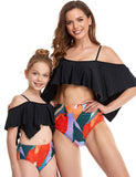 Lotus Pleated Striped Family Matching Swim Suit - Bebehanna