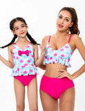 Mermaid Bow High Waisted Family Matching Swim Suit