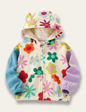 Multicolor Floral Hooded Coat - Bebehanna