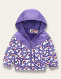 Multicolor Print Hooded Coat - Bebehanna