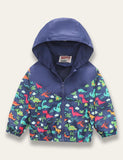 Multicolor Print Hooded Coat - Bebehanna