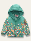 Multicolor Print Hooded Coat - Bebehanna