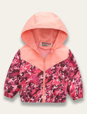 Multicolor Print Hooded Coat - Bebehanna