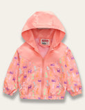 Multicolor Print Hooded Coat - Bebehanna