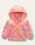 Multicolor Print Hooded Coat - Bebehanna