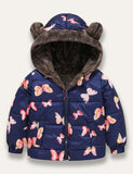 Multicolor Printed Fleece Coat - Bebehanna