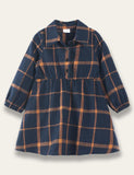 Navy Blue Plaid Family Matching Dress - Bebehanna