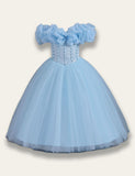 One-shoulder Tulle Princess Party Dress - Bebehanna