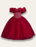One-shoulder Tulle Princess Party Dress - Bebehanna