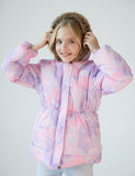 Purple Heart Shape Graffiti Coat - Bebehanna