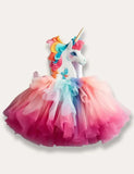 Unicorn Embroidery Tulle Dress