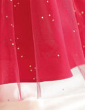 Red Mesh Party Dress - Mini Taylor