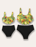 Tropical Leaves Printed Family Matching Swim Suit - Bebehanna