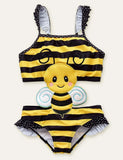 Animal Cute Appliqué One-Piece Swimsuit - Bebehanna