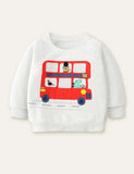 Animal Fire Truck Printed Sweatshirt - Bebehanna